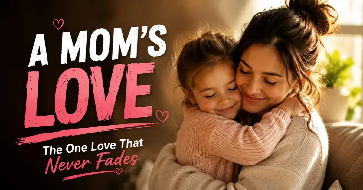 Mother embracing her young daughter with warmth and affection, representing the unconditional love and lifelong bond between a mother and child.