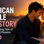Happy American couple sharing a romantic sunset moment, symbolizing true love, deep connection, and lasting romance.