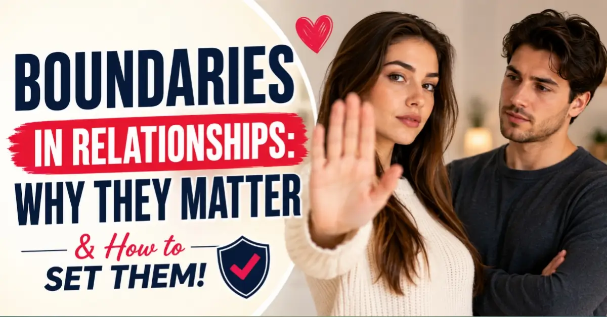 Healthy relationship boundaries showing a woman confidently setting personal boundaries to build trust, respect, and emotional well-being.