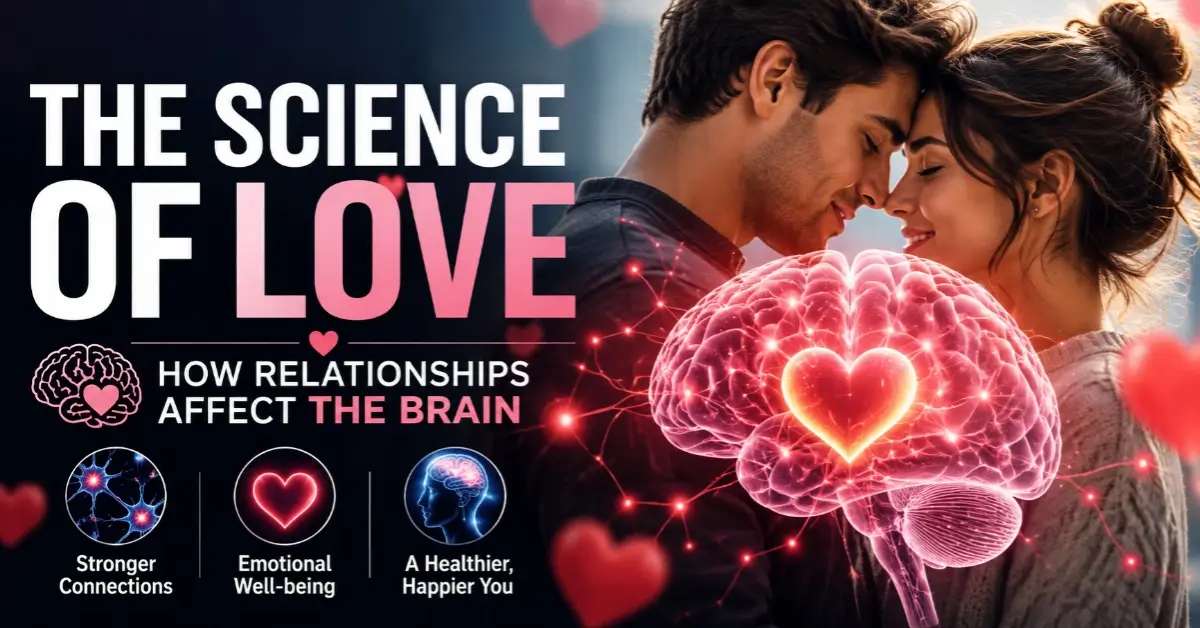Couple illustrating the science of love and how healthy relationships affect the brain and emotional wellbeing.