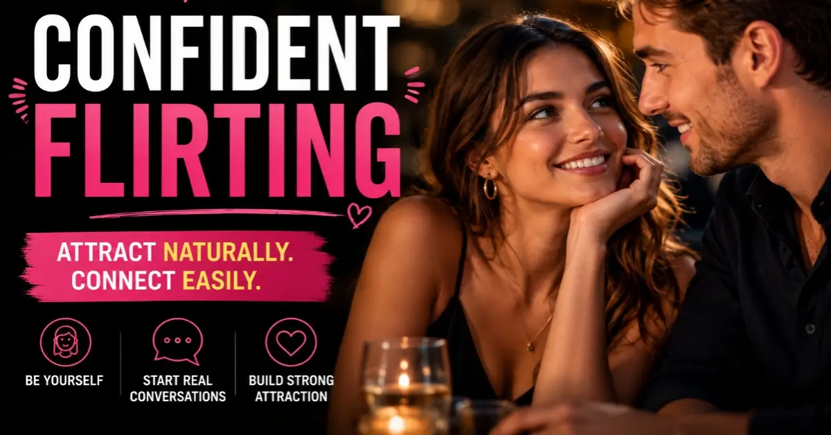 confident flirting.