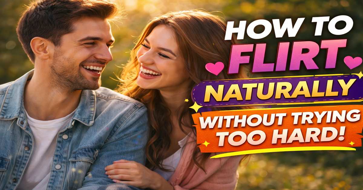 how to flirt naturally without trying too hard
