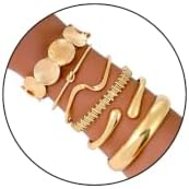 ILGANT Gold Bangle Bracelets for Women Gold Plated Chunky Cuff Bangle Bracelet Stackable Multi Layer Bangles Fashion Jewelry Set (Gold Bracelets-1): Clothing, Shoes & Jewelry