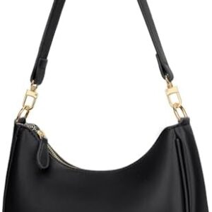 KKXIU Shoulder Bag for Women Hobo and Tote Handbags Underarm Purse (Black) | Women Cute Shoulder Purse Retro Clutch Tote Bag for Women with 2 Removable Straps : Clothing, Shoes & Jewelry