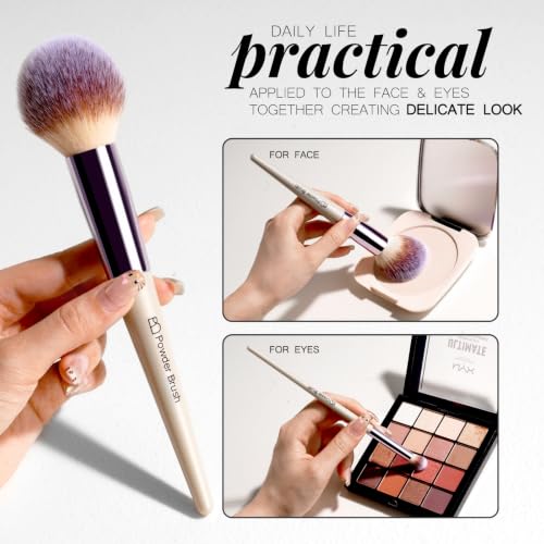BS-MALL Makeup Brush Set 18 Pcs Professional Foundation Powder Concealers Eyeshadow Blush Synthetic Makeup Brushes with Labeled instruction Black Case Upgraded Version : Beauty & Personal Care - Image 6
