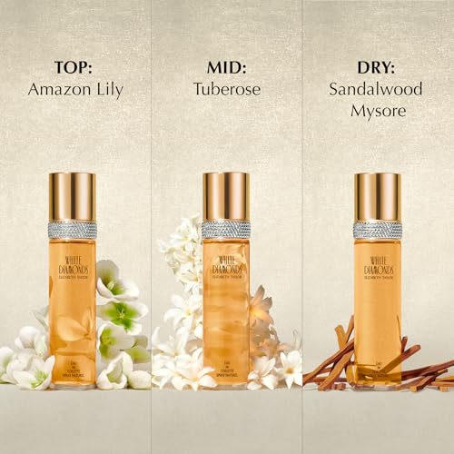 Elizabeth Taylor White Diamonds Eau de Toilette for Women, 3.3 fl oz | Women's floral chypre eau de toilette. Perfume with notes of lily, neroli, warm amber, and sandalwood. : Beauty & Personal Care - Image 3