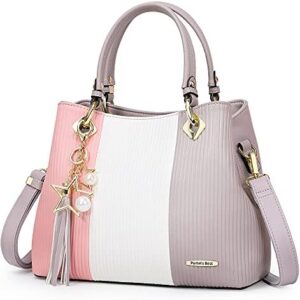Pomelo Best Purses and Handbags for Women with Multiple Pockets | Leather Top Handle Handbags for Ladies, Pretty Color Combination, Medium Purses for Women for Work, Travel, Daily Use Handbags: