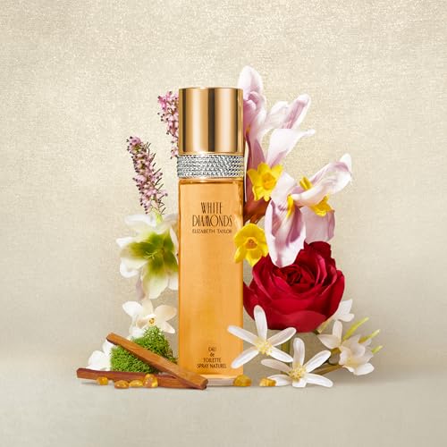 Elizabeth Taylor White Diamonds Eau de Toilette for Women, 3.3 fl oz | Women's floral chypre eau de toilette. Perfume with notes of lily, neroli, warm amber, and sandalwood. : Beauty & Personal Care - Image 6