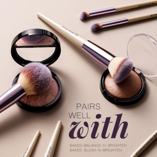 BS-MALL Makeup Brush Set 18 Pcs Professional Foundation Powder Concealers Eyeshadow Blush Synthetic Makeup Brushes with Labeled instruction Black Case Upgraded Version : Beauty & Personal Care - Image 3