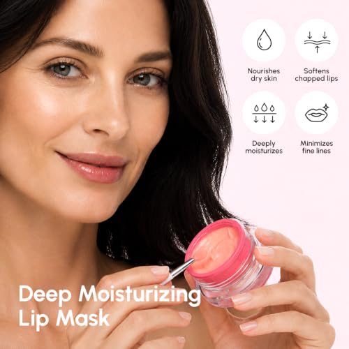 MAREE Lip Mask Overnight - Berry Hydrating Lip Scrub & Moisturizer Mask | Rich lip moisturizer for very dry lips, lip sleeping scrab, berry scent, hydrating lip sleeping mask, overnight lip mask : Beauty & Personal Care - Image 3