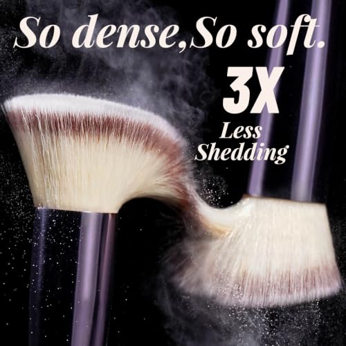 BS-MALL Makeup Brush Set 18 Pcs Professional Foundation Powder Concealers Eyeshadow Blush Synthetic Makeup Brushes with Labeled instruction Black Case Upgraded Version : Beauty & Personal Care - Image 4