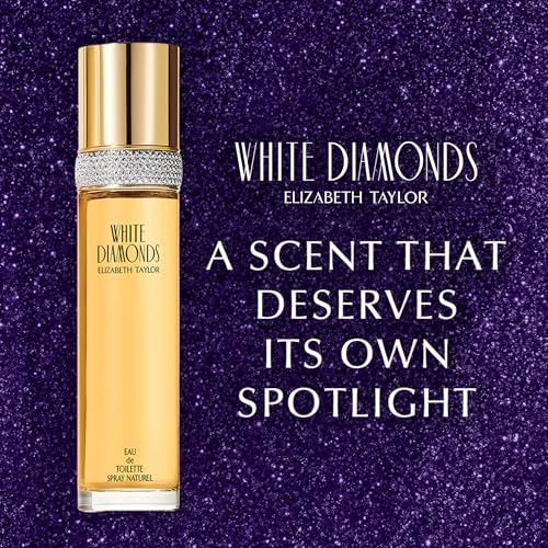 Elizabeth Taylor White Diamonds Eau de Toilette for Women, 3.3 fl oz | Women's floral chypre eau de toilette. Perfume with notes of lily, neroli, warm amber, and sandalwood. : Beauty & Personal Care - Image 5