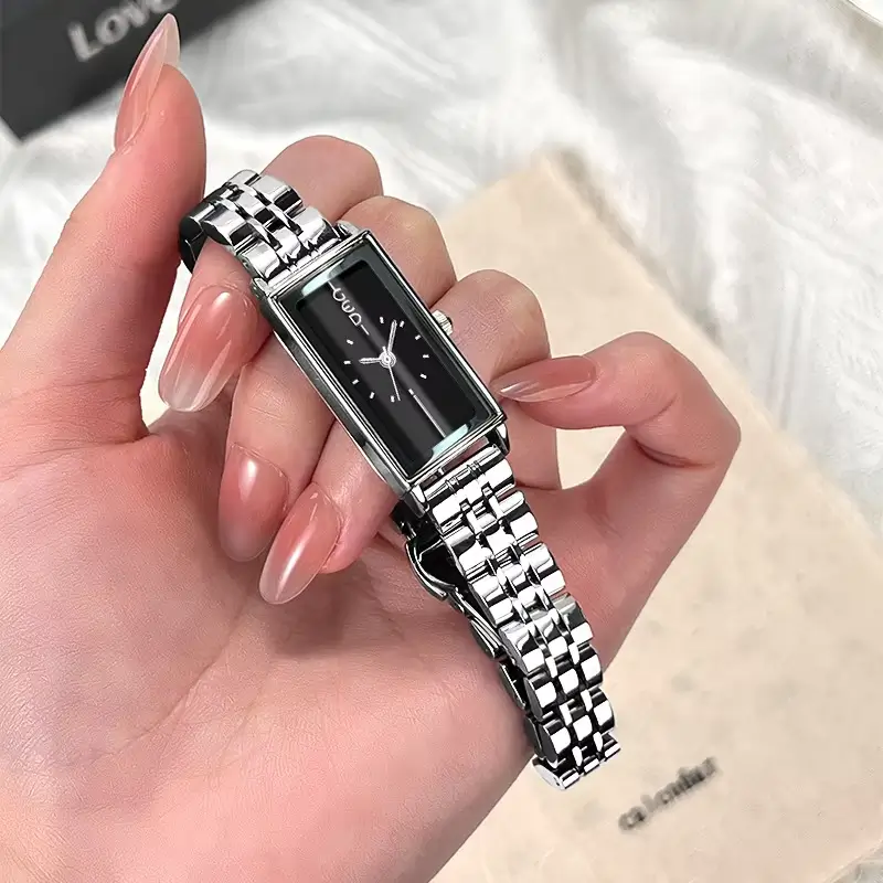 GEDI Vintage Rectangular Black Dial Watch