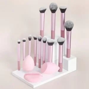 15-Piece Pink Makeup Brush Set