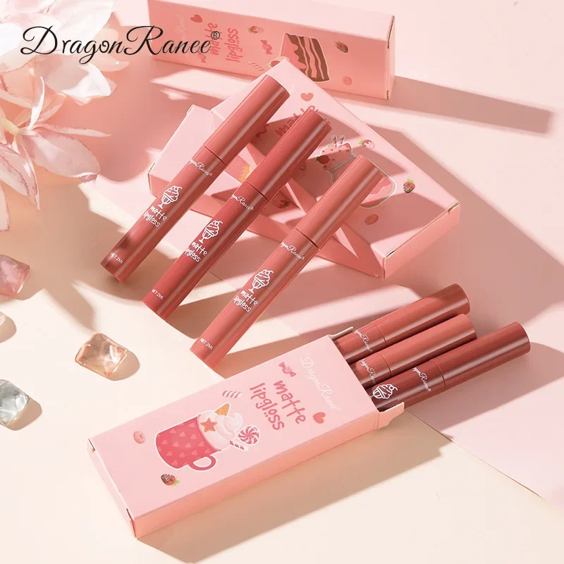 3PCS/Set Velvet Matte Nude Liquid Lipstic Long Lasting Waterproof Lipgloss Kits Moisturizing Lip Stain Tint Sexy Lip Makeup Sets - AliExpress 66 - Color : D Set - Image 6