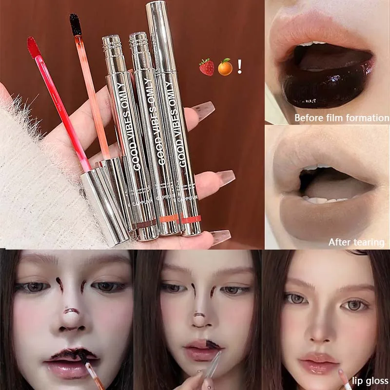 Plumping Peel Off Lip Tint Long Lasting Waterproof Lip Gloss Fuller Lips Contour Lipliner Matte Brown Lip Stain Makeup for Women - AliExpress 66 - Color : 00 - Image 2