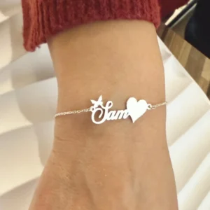 Custom Butterfly Name Bracelets For Women Children Jewelry Personalized Stainless Steel Nameplate Heart Bracelet Gift For Her - AliExpress 36 - Metal Color : Platinum Plated - Ships From : China Mainland