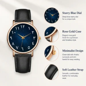 Stylish Starry Sky Women's Watch Minimalist Arabic Numerals Dial Analog Quartz Wristwatch Elegant Casual Ladies Watch Clock Gift - AliExpress 1511 - Color : Brown
