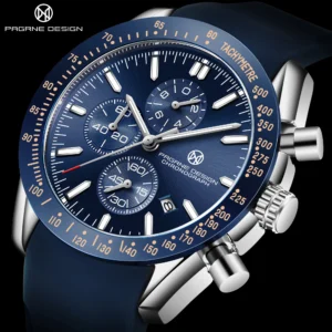 PAGANI DESIGN Men's 44mm Quartz Chronograph Watch GoldBlackR - Color : GoldBlueR - Is Customized : No - Ships From : China Mainland
