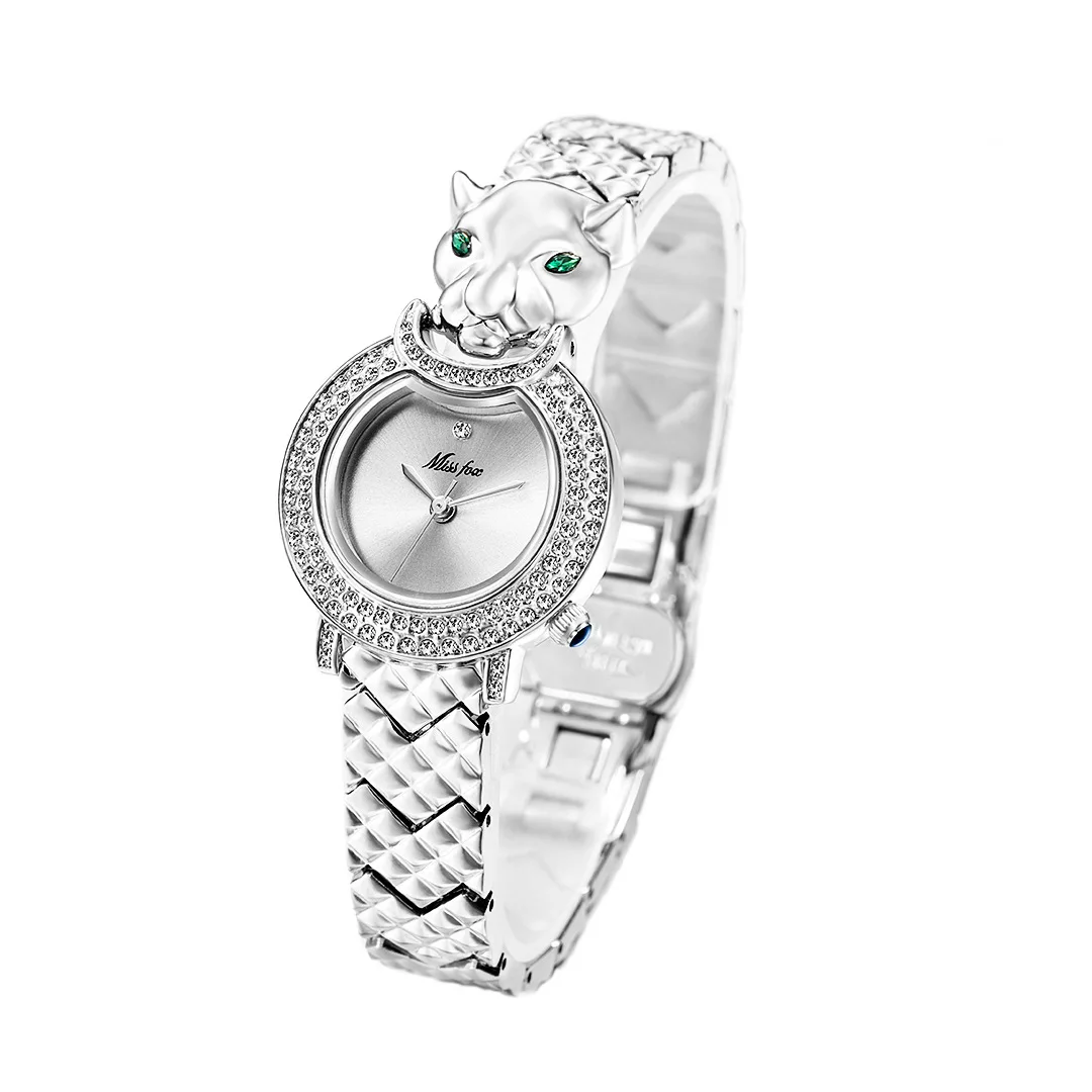 Ultra Thin Leopard Small Dial Quartz Watch for Women with Chain Bracelet Style Waterproof Butterfly Clasp - AliExpress 1511 - Color : W592-1