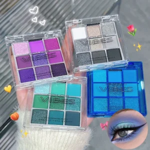 9-Grid Multi-color Eyeshadow Palette Glitter Pearlescent Matte Eye Shadow Shimmer Long Lasting Women Eye Makeup palette Cosmetic - AliExpress 66 - Color : chocolate