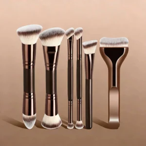 Professional Aluminum Makeup Brush Set, Includes Soft High-Quality Synthetic Hair Makeup Brushes, Foundation Brush, Powder Brush - AliExpress 66 - Handle Color : 6pcs