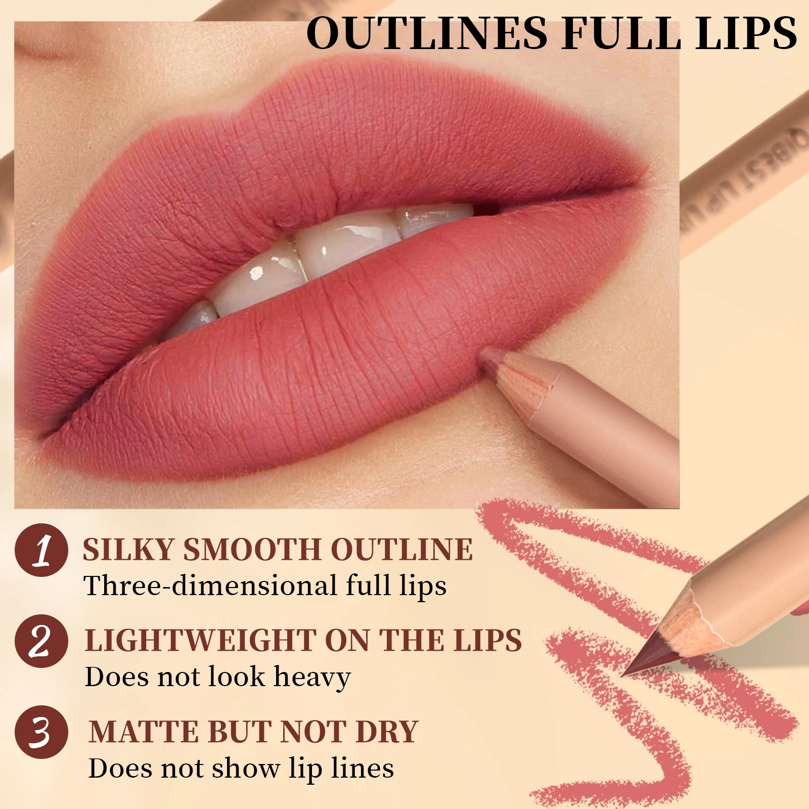QIBEST 12 Colors Matte Lipstick Lipliner Pen Makeup Sets Waterproof Lasting Lip Liner Pencil Contour Lipstick Pen Lip Cosmetics - AliExpress 66 - Color : Lipliner Kits - Image 3