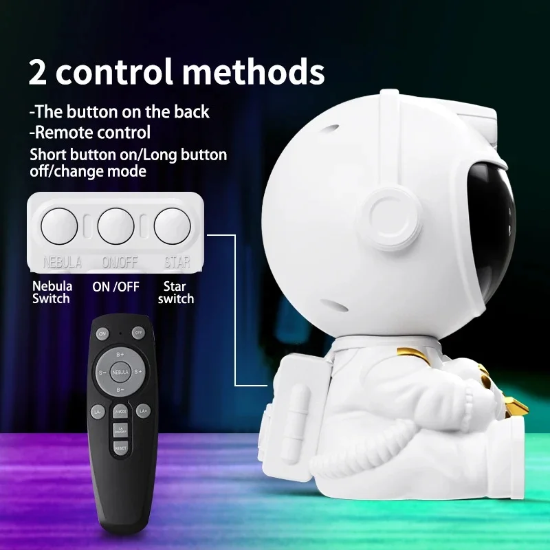 Astronaut LED Star Galaxy Projector Night Light - Starry Sky Ambiance Mood Lamp for Bedroom & Room Decor, Creative Children’s Gi - AliExpress 39 - Color : WHITE - Emitting Color : Aircraft - Image 4
