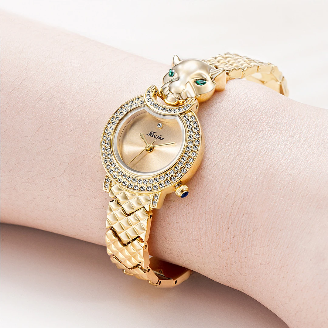 Ultra Thin Leopard Small Dial Quartz Watch for Women with Chain Bracelet Style Waterproof Butterfly Clasp - AliExpress 1511 - Color : W592-1 - Image 6