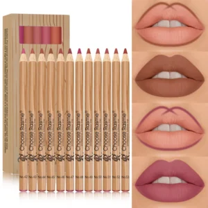 12 Matte Lip Liner Pencil Set Color Rendering Easy Makeup Waterproof Durable Lip Makeup Cosmetics Valentine's Day Gift - AliExpress 66 - Color : 1-CR0223