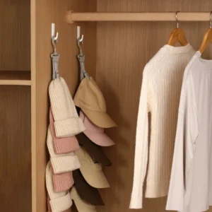 Wardrobe Hat Rack Hanging Rope Hat Storage Clips Hat Organizer Display for Baseball Caps Hat Hanger for Closet Door and Bedroom - AliExpress 15 - Color : Khaki - Ships From : China Mainland