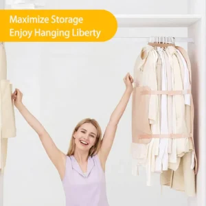 Space-Saving Clothing Storage Bag, Clothes Compression Board, Hanging Compression Organizer, Protective Cover for Clothes - AliExpress 15 - Color : Strap Gray 1pc