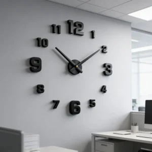 New Modern Design Large Wall Clock 3D DIY Quartz Clocks Fashion Watches Acrylic Mirror Stickers Living Room Home Decor Horloge - AliExpress 15 - Color : 056 Black - Sheet Size : 2D  16 inch