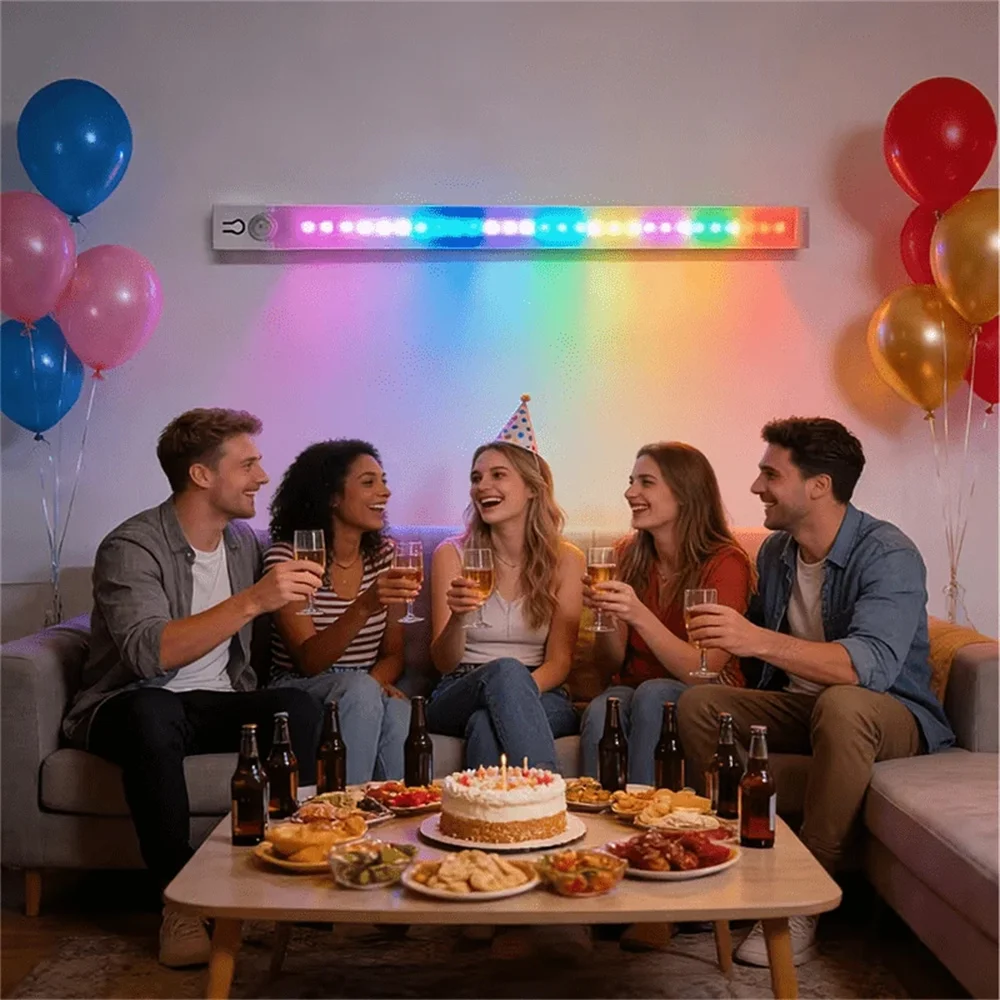 RGB Motion Sensor Light Wireless LED Night Light USB Rechargeable Cabinet Wardrobe Lamp Adjustable Under Backlight For Kitchen - AliExpress 39 - Color : 1PC-30CM - Image 5