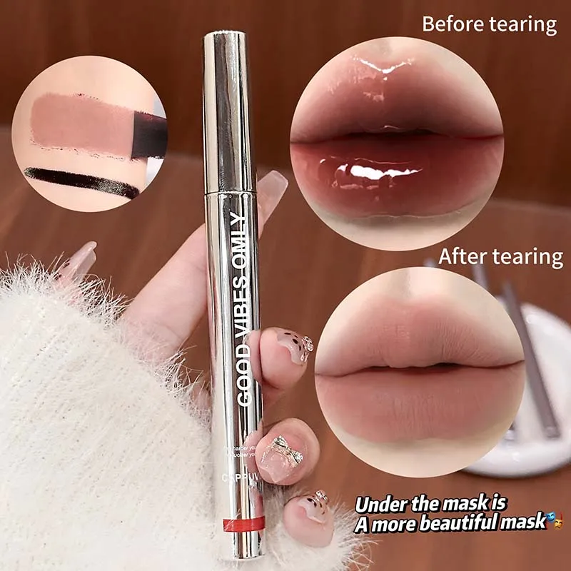 Plumping Peel Off Lip Tint Long Lasting Waterproof Lip Gloss Fuller Lips Contour Lipliner Matte Brown Lip Stain Makeup for Women - AliExpress 66 - Color : 00