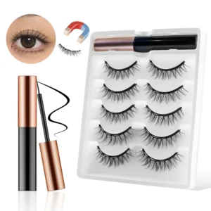 REDSIREN Natural Magnetic Lashes Makeup 1/5Pairs Reusable Magnetic False Eyelashes and Eyeliner Kit - AliExpress 66 - Color : SA110 1Pair