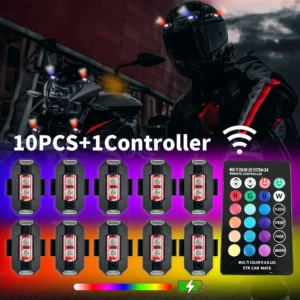 Light Up the Night RGB LED Aircraft Strobe Lights for Motorcycles, Airplanes & Helicopters, Car. Control Color Easy, Recharge - AliExpress 34 - Emitting Color : 6PCS1Controller