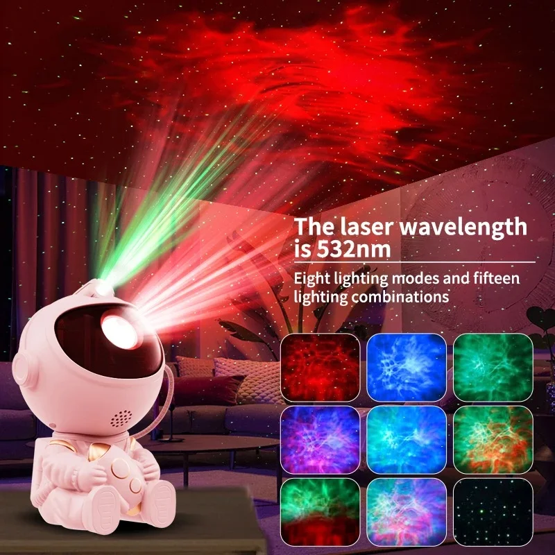 Astronaut LED Star Galaxy Projector Night Light - Starry Sky Ambiance Mood Lamp for Bedroom & Room Decor, Creative Children’s Gi - AliExpress 39 - Color : WHITE - Emitting Color : Aircraft - Image 2