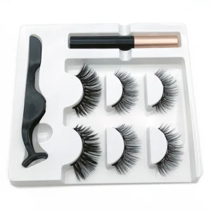 Magnetic Eyeliner Kit 3 Pairs 3D Mink Short Magnetic Lashes Handmade False Eyelashes for Women Makeup - AliExpress 66 - Color : Model1