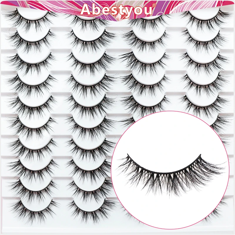 Abestyou Micro 5 Magnets Natural Long 3d 3pairs False Mink Magnetic Lashes With Eyeliner Tweezers Eyelashes Holder Makeup Kits - AliExpress 66 - Color : A6038 - Image 6